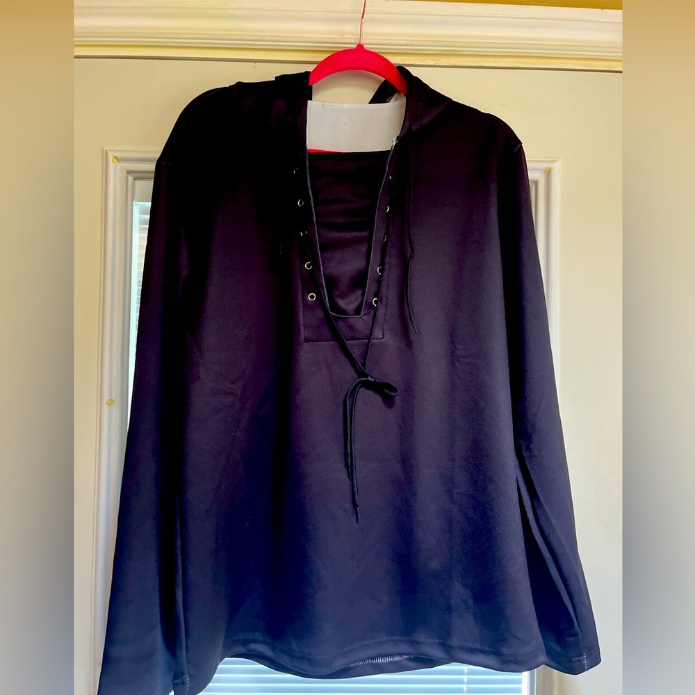 Nwot Black Hoodie Top Nwot